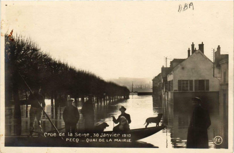 Carte postale ancienne Crue de la Seine, 30 Janvier 1910 Peco
