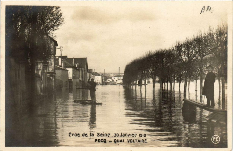Carte postale ancienne Crue de la Seine, 30 Janvier 1910 Peco