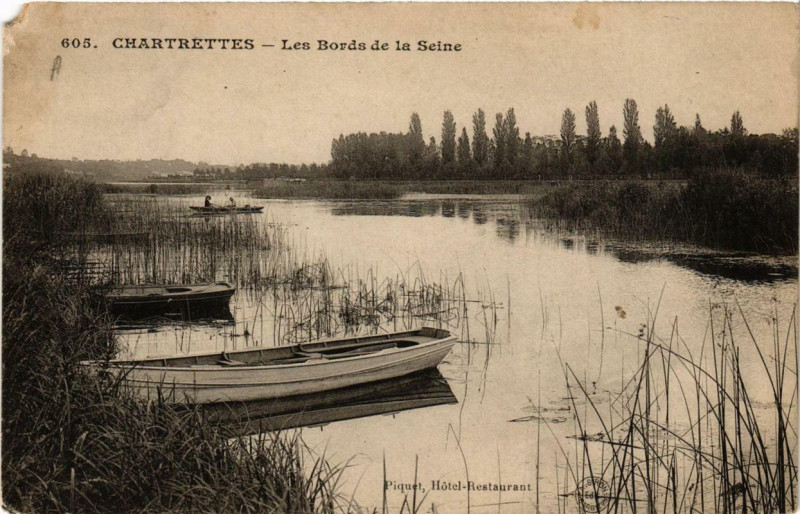 Carte postale ancienne Chartrettes Les Bords de la Seine