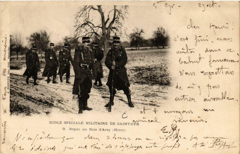 Carte postale ancienne Ecole de Saint-Cyr Speciale Militaire