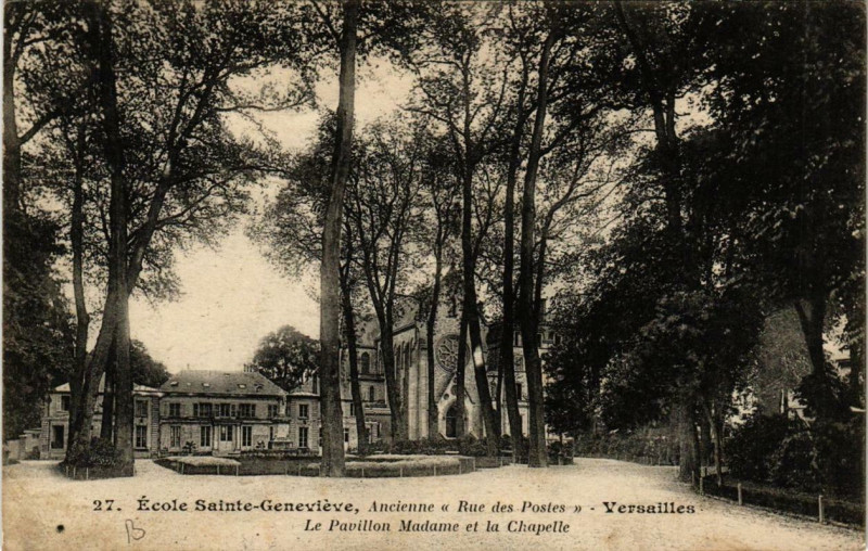 Carte postale ancienne Ecole Ste-Genevive Versailles Le Pavillon Madame à Versailles