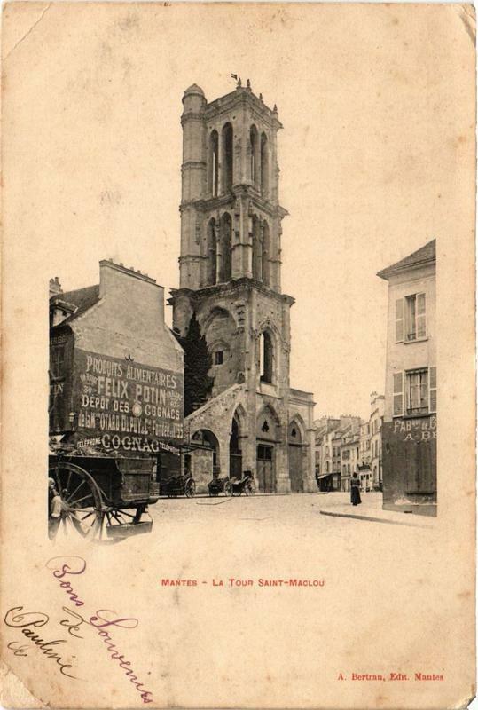 Carte postale ancienne Mantes La Tour Saint-Maclou