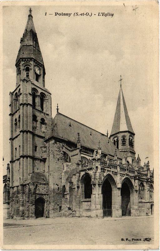 Carte postale ancienne Poissy Eglise à Poissy