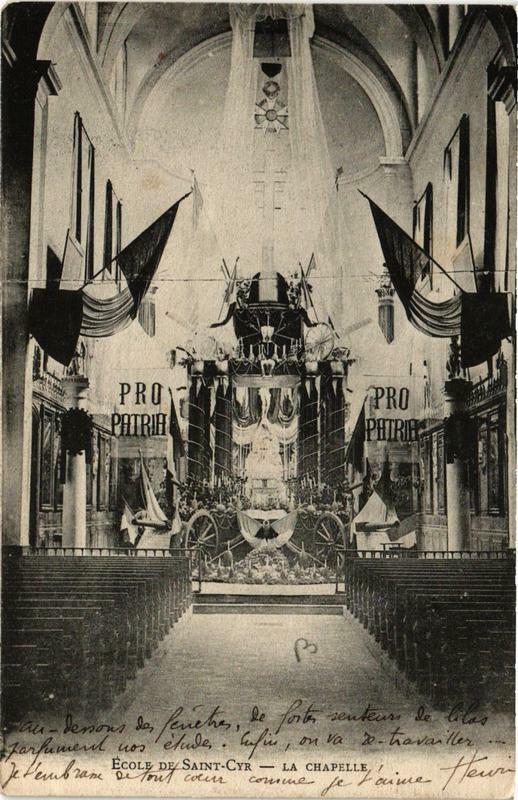 Carte postale ancienne Ecole de Saint-Cyr La Chapelle