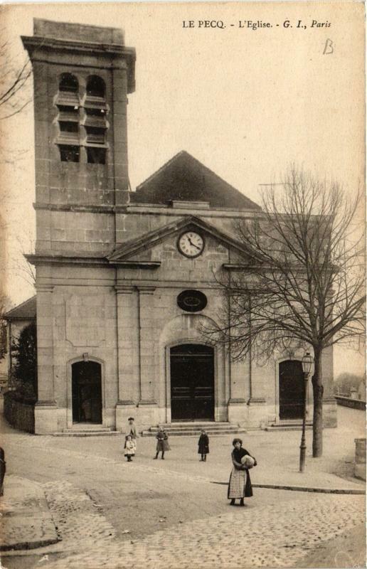 Carte postale ancienne Le Pecq Eglise au Pecq