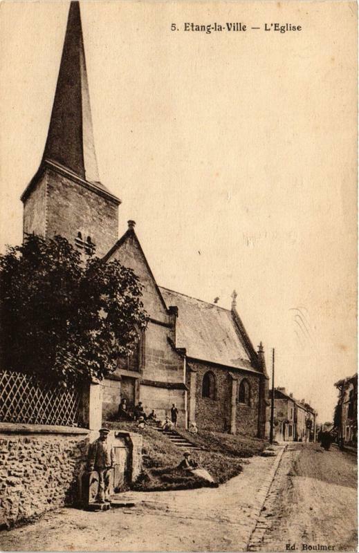 Carte postale ancienne Etang-la-Ville Eglise