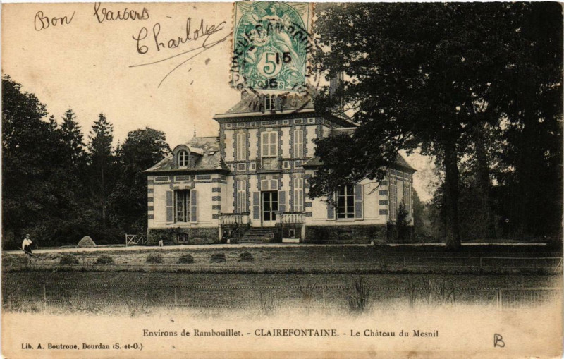 Carte postale ancienne Clairefontaine Le Chateau du Mesnil