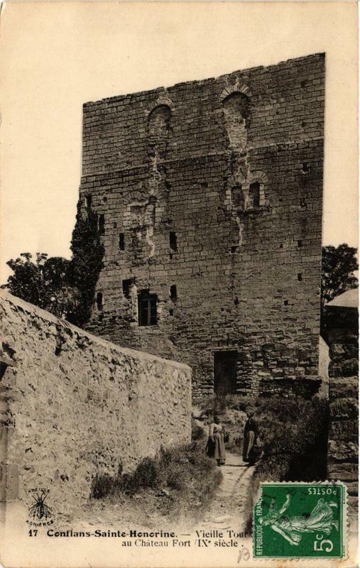 Carte postale ancienne Conflans-Sainte-Honorine Vieille Tour au Chateau Fort à Conflans-Sainte-Honorine