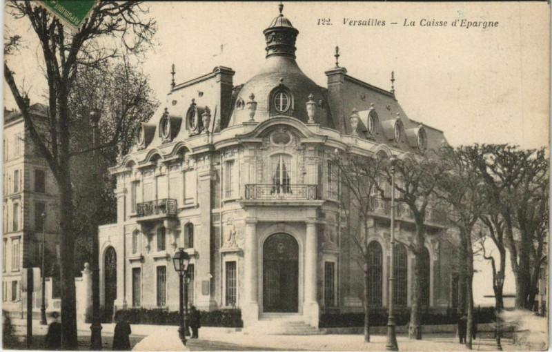 Carte postale ancienne Versailles La Caisse d'Epargne à Versailles