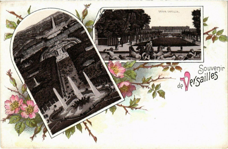 Carte postale ancienne Litho Versailles - Souvenir à Versailles