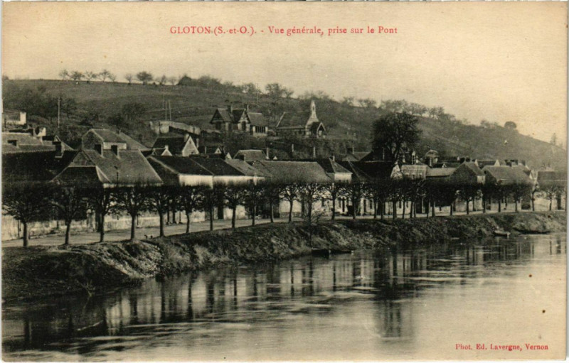 Carte postale ancienne Gloton Vue generale prise sur le Pont