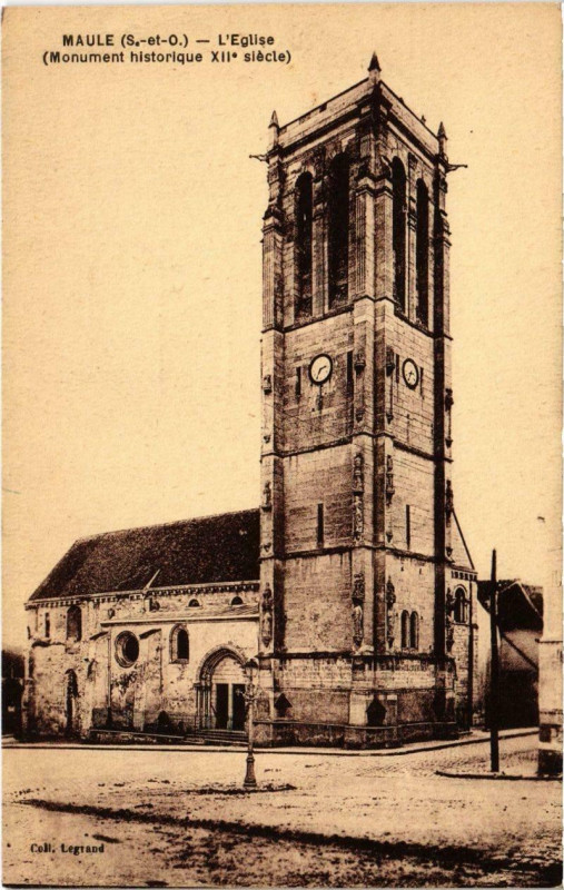 Carte postale ancienne Maule - L'Eglise à Maule