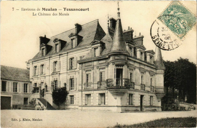 Carte postale ancienne Env. de Meulan - Tessancourt