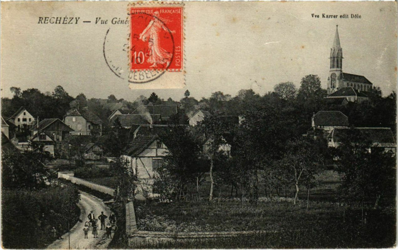 Carte postale ancienne Rechezy - Vue Generale
