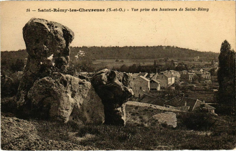 Carte postale ancienne St-RÃMY-les-Chevreuse - Vue prise des hauteurs de St-RÃMY à Chevreuse