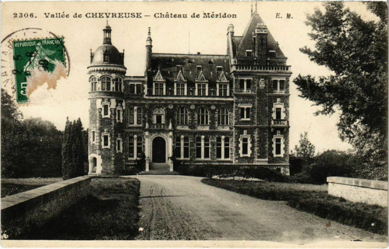 Carte postale ancienne VallÃ©e de Chevreuse - Chateau de Meridon à Chevreuse