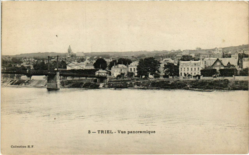 Carte postale ancienne Triel - Vue panoramique