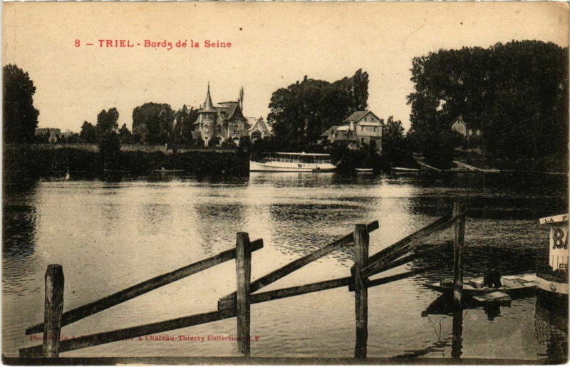 Carte postale ancienne Tirel - Bords de la Seine