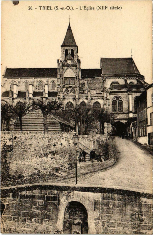 Carte postale ancienne Triel - L'Eglise
