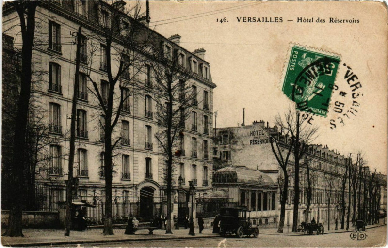 Carte postale ancienne Versailles - Hotel des Reservoirs à Versailles