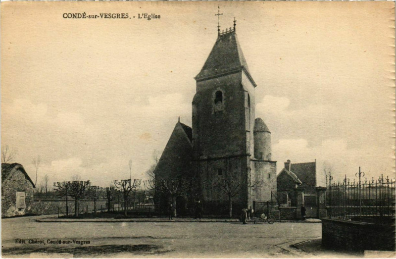 Carte postale ancienne Conde-sur-VESGREs - L'Eglise