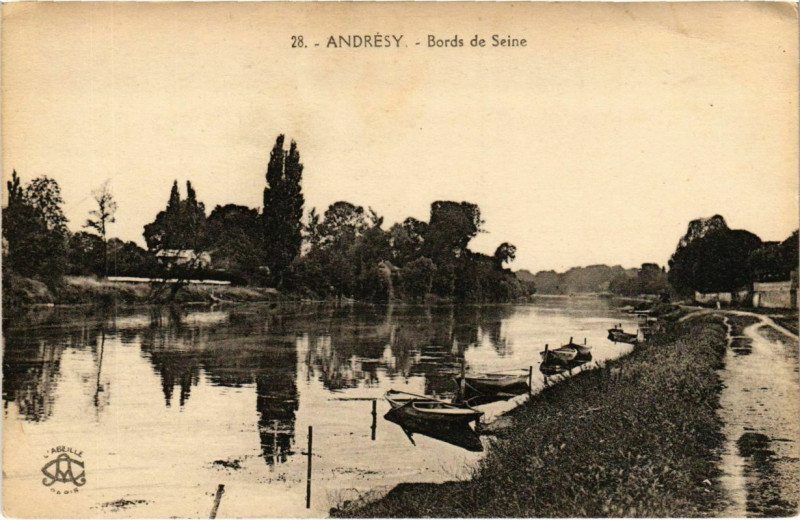 Carte postale ancienne Andresy - Bords de Seine à Andrésy