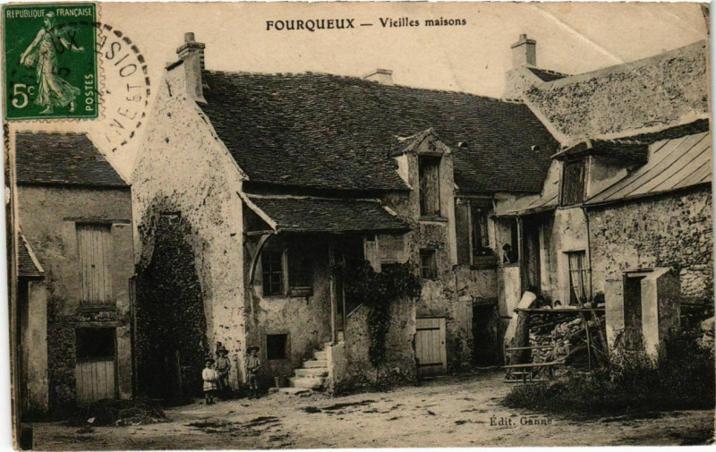 Carte postale ancienne Fourqueux - Vieilles maisons