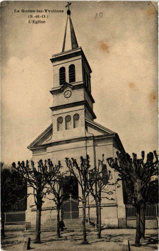 Carte postale ancienne La Queue-lez-Yvelines - L'Eglise