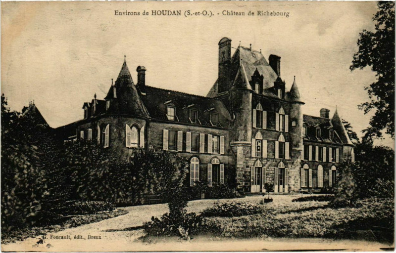 Carte postale ancienne Env. de Houdan - Chateau de Richebourg à Houdan