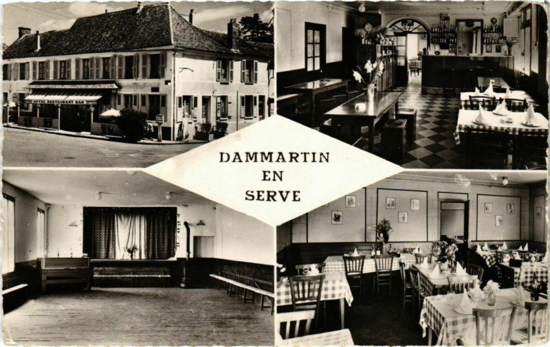 Carte postale ancienne Dammartin-en-Serve L'Hotel-Restaurant de L'Etoole Le Bar La G à Dammartin-en-Serve