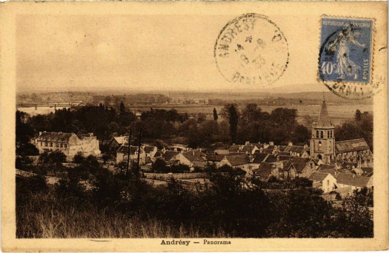 Carte postale ancienne Andresy - Panorama à Andrésy