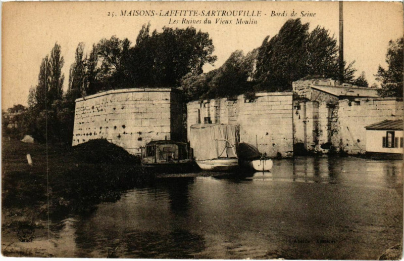 Carte postale ancienne Maisons-Laffitte-Sartrouville - Bords de Seine Les Ruines du Vieux à Sartrouville