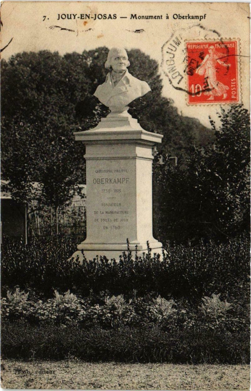 Carte postale ancienne Jouy-en-Josas - Monument a Oberkampf à Jouy-en-Josas