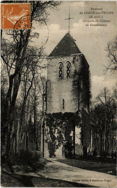 Carte postale ancienne Env. de Conde-sur-Vesgre - Chapelle du Chateau de Grandchamp à Condé-sur-Vesgre
