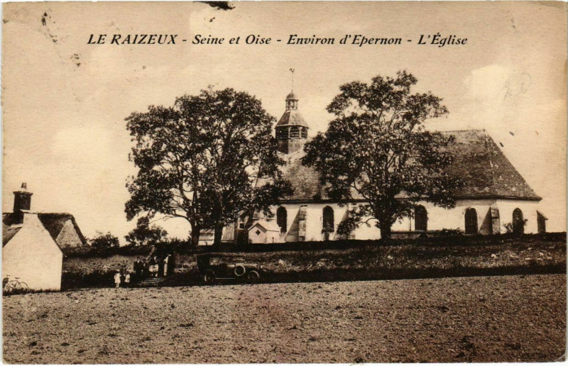 Carte postale ancienne Le Raizeux - Env. d'Epernon - L'Eglise à Raizeux