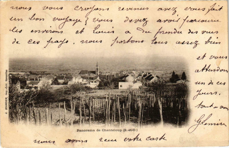 Carte postale ancienne Panorama de Chanteloup