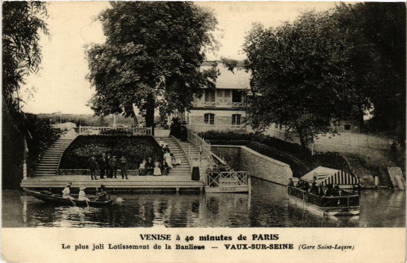 Carte postale ancienne Vaux-sur-Seine Le plus joli Lotissement de la Banlieu à Vaux-sur-Seine