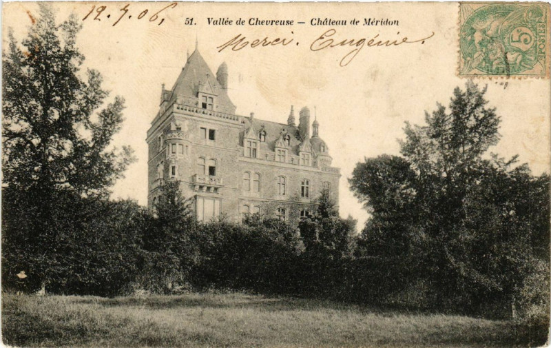Carte postale ancienne Vallée de Chevreuse - Chateau de Meridon à Chevreuse