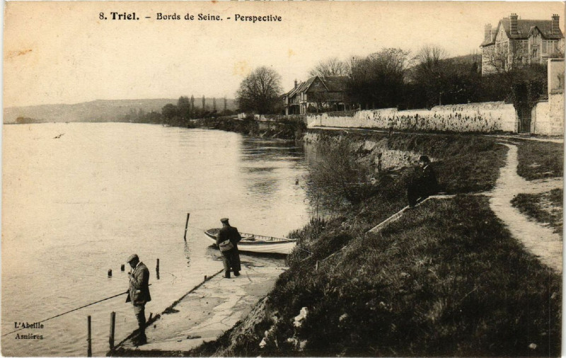 Carte postale ancienne Triel - Bords de Seine - Perspective