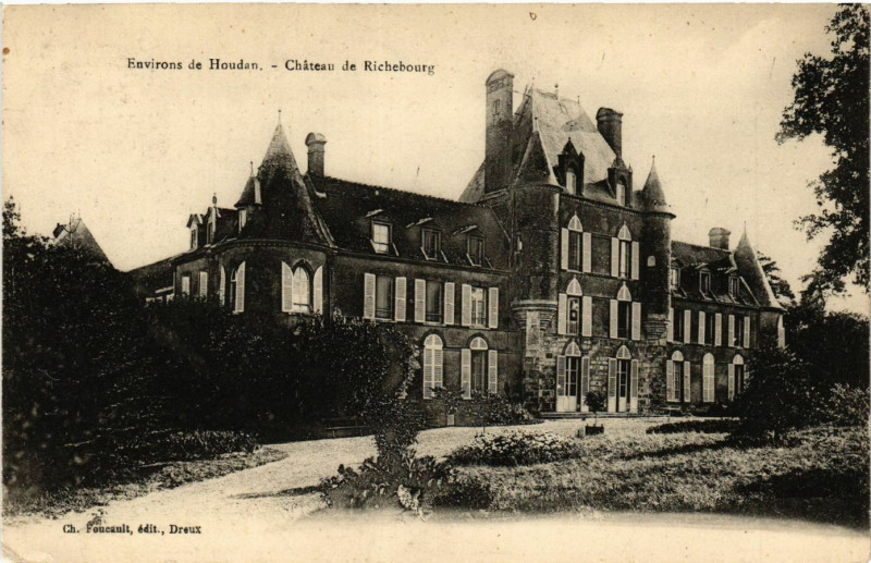 Carte postale ancienne Env. de Houdan - Chateau de Richebourg à Houdan