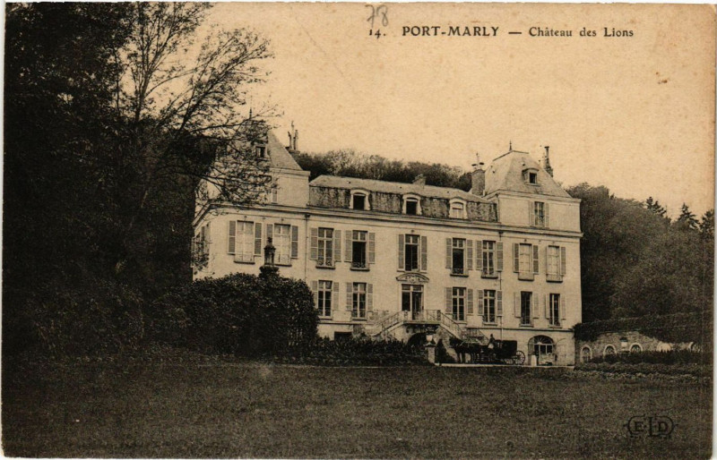 Carte postale ancienne Port-Marly - Chateau des Lions