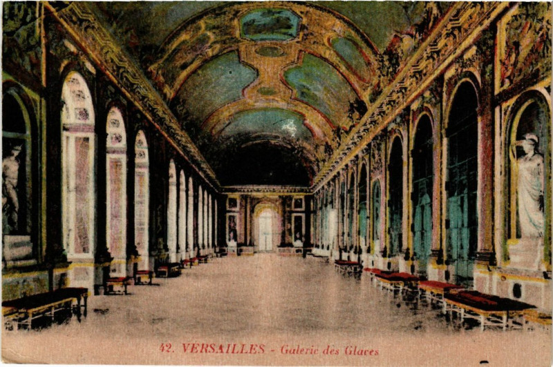 Carte postale ancienne Versailles - Galerie des Glaces à Versailles