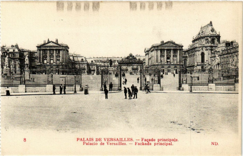 Carte postale ancienne Palais de Versailles - Facade prncipale - Palacio de Versailles à Versailles