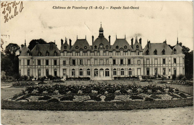 Carte postale ancienne Chateau de Pinceloup - Facade Sud-Ouest