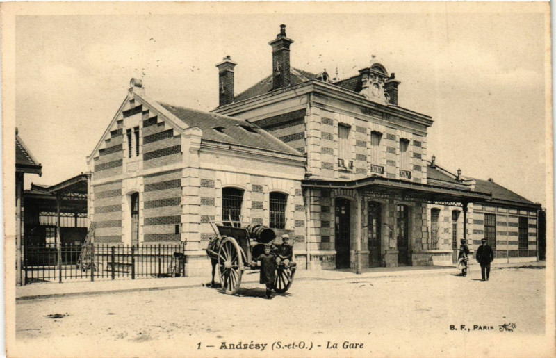 Carte postale ancienne Andresy - La Gare à Andrésy