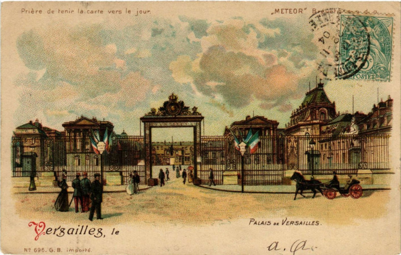 Carte postale ancienne Versailles le... - Palais Versailles à Versailles