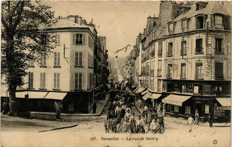 Carte postale ancienne Versailles - La rue de Satory à Versailles