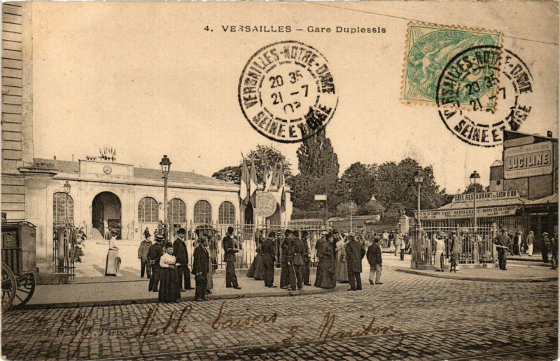 Carte postale ancienne Versailles - Gare Duplessis à Versailles
