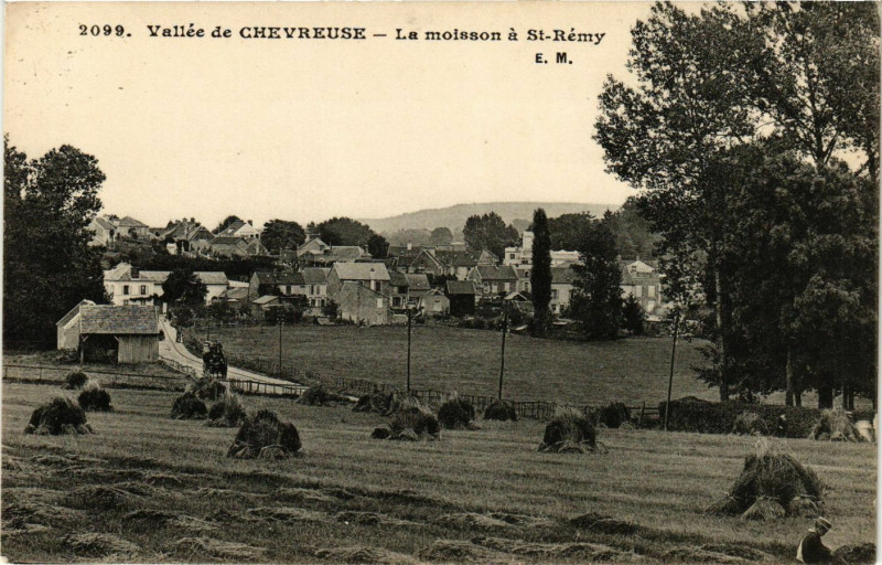Carte postale ancienne Vallée de Chevreuse - La Moisson a St-Remy à Chevreuse