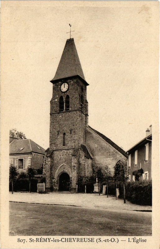 Carte postale ancienne Ste-Remy-les-Chevreuse - L'Eglise à Chevreuse